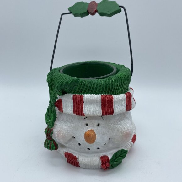 Set Of 3 Snowman Votive Candle Holders Christmas Winter Holiday Snowmen - Picture 2 of 16